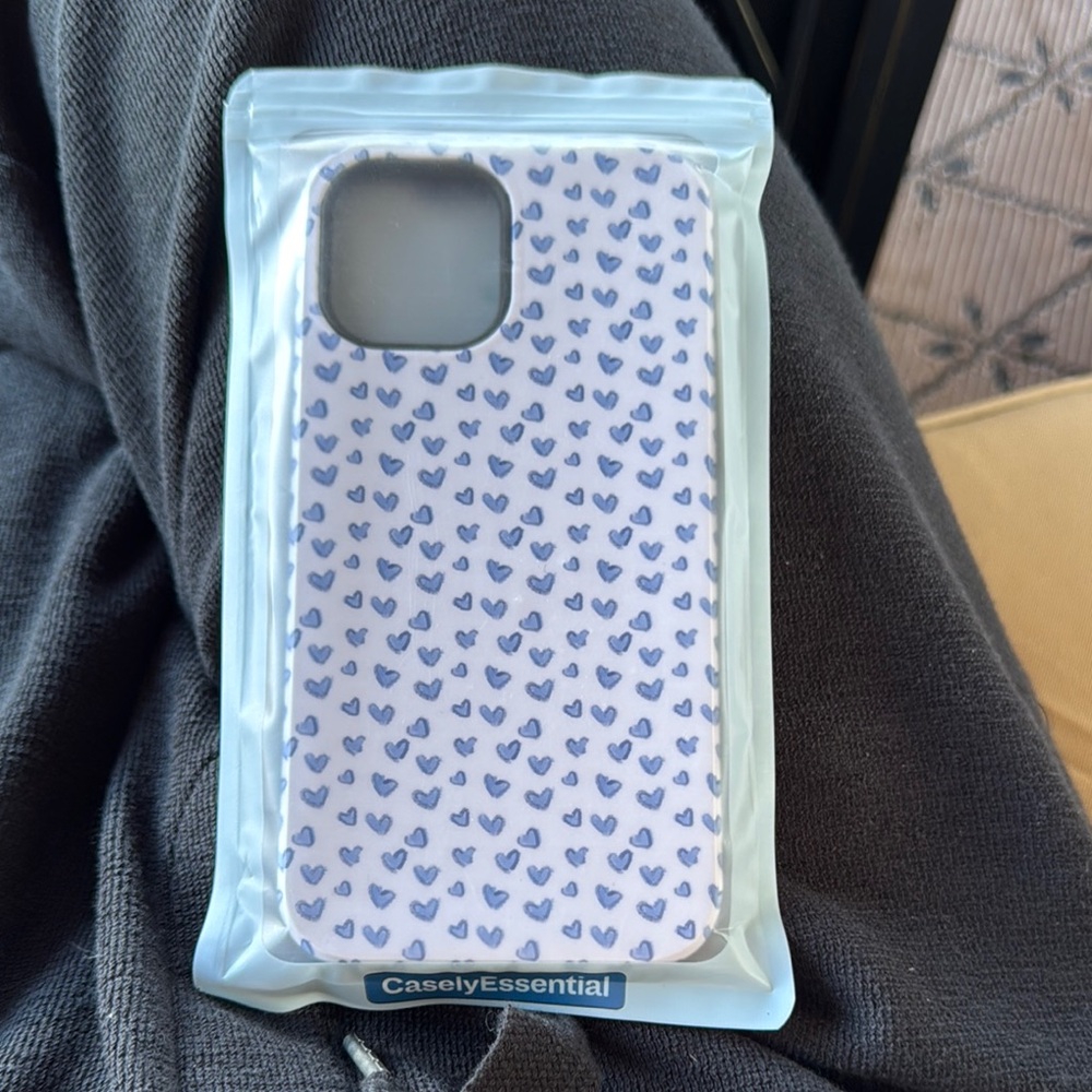 Heart Pattern Case - Blue
